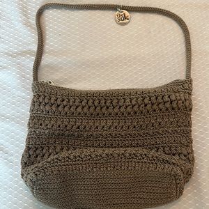 the Sak knitted Bag Khaki